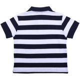 Paul & Shark White & Blue Polo Shirt With Striped Pattern