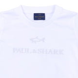 Paul & Shark White Tonal Embroidered Logo T-Shirt