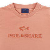 Paul & Shark Orange Tonal Embroidered Logo T-Shirt