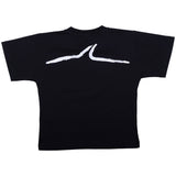 Paul & Shark Black Brushstroke Shark T-Shirt