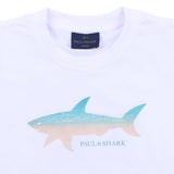 Paul & Shark White T-Shirt With Sunny Sea Shark Print