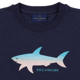 Paul & Shark Navy T-Shirt With Sunny Sea Shark Print