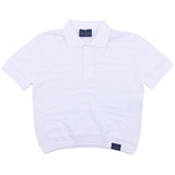 Paul & Shark White Textured Knit Polo Shirt