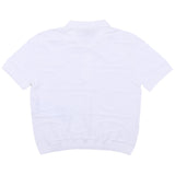 Paul & Shark White Textured Knit Polo Shirt