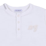 Dolce & Gabbana Waffle Cotton Serafino T-Shirt