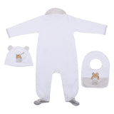 Dolce & Gabbana Baby Boys Ivory & Beige Leopard Babygrow Gift Set