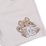 Dolce & Gabbana Boys Beige Cotton Jersey Leopard Shorts