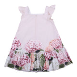 Dolce & Gabbana Printed Canvas Dress In Hydrangea Motif