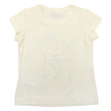 Monnalisa Yellow T-Shirt With Summery Blue Logo