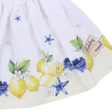 Monnalisa Ivory & Yellow Sateen Tinkerbell Skirt