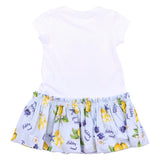 Monnalisa White & Yellow Lemon Print Dress