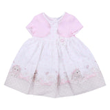 Monnalisa White & Pink Polka Dot Flower Dress