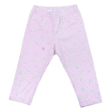 Monnalisa White & Pink Daisy Print Leggings Set