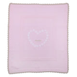 Monnalisa Pink Floral-Heart Blanket