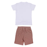 iDo Beige & Brown Teddy Bear T-Shirt & Shorts Set