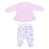 iDo Pink Smocked Top & Floral Footie Set