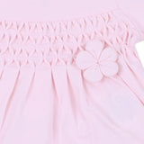 iDo Pink Smocked Top & Floral Footie Set