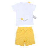 iDo White Lion T-Shirt & Yellow Shorts Set