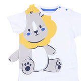 iDo White Lion T-Shirt & Yellow Shorts Set