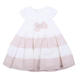 iDo Ivory & Beige Pleated Dress