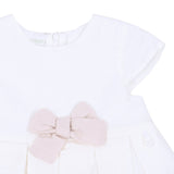 iDo Ivory & Beige Pleated Dress