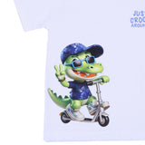 iDo White Graphic T-Shirt With Shorts