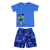 iDo Blue Graphic T-Shirt With Shorts