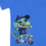 iDo Blue Graphic T-Shirt With Shorts