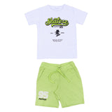 iDo White Skate Print T-Shirt With Shorts