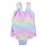 iDo Multicolor Glittery Pastel Rainbow Swimsuit