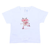 Mayoral Pink & White Printed Cotton Shorts Set