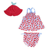 Mayoral Red and White 3 Piece Swim Suit