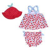 Mayoral Red and White 3 Piece Swim Suit