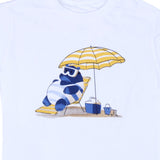 Mayoral White and Mustard Graphic-Print Shorts Set