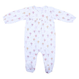 Mayoral Newborn White & Yellow Hot Air Balloon Babygrow