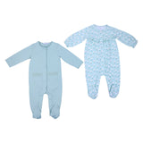 Mayoral Aqua Blue Embroidered Sleepsuit