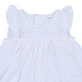 Mayoral Off White Textured Dress With Nappy Cover