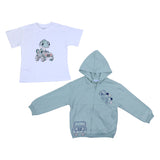 Mayoral Green Chameleon Hoodie & T-Shirt Set