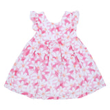 Mayoral Pink Mini Dress With Printed Flowers