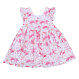 Mayoral Pink Mini Dress With Printed Flowers