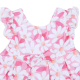 Mayoral Pink Mini Dress With Printed Flowers