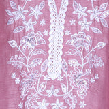 Rang Pink Embroidered Kurta & Palazzo Set