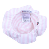 Moncler Reversible Pink & White Striped Sun Hat