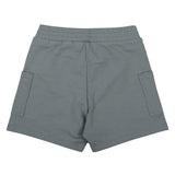 Moncler Green Cotton Shorts With Logo Patch