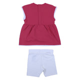 Moncler Pink Braided-Trim Cotton Blend Set