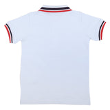 Moncler Blue Contrast Rib Polo White