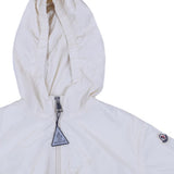 Moncler White Liriope Hooded Smocked-Waist Jacket