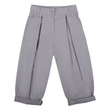 Moncler Grey Pleated Relaxed-Fit Trousers
