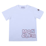 Moncler White Cotton Logo T-Shirt