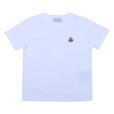 Moncler White Logo-Patch Cotton T-Shirt